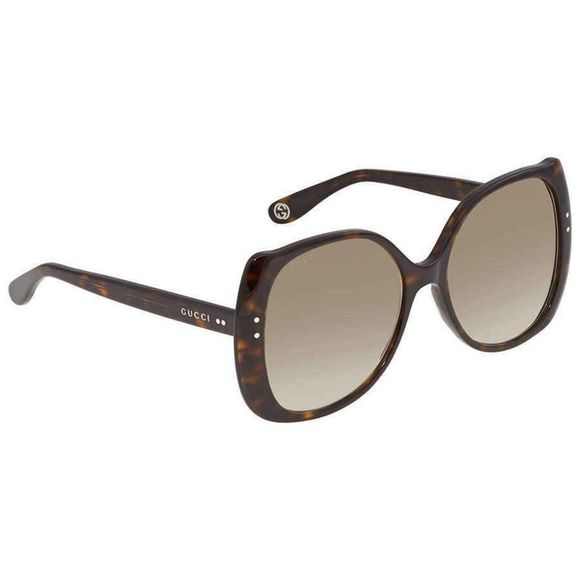 NEW Gucci Brown Grey Butterfly Women's Sunglasses - Picture 1 of 4